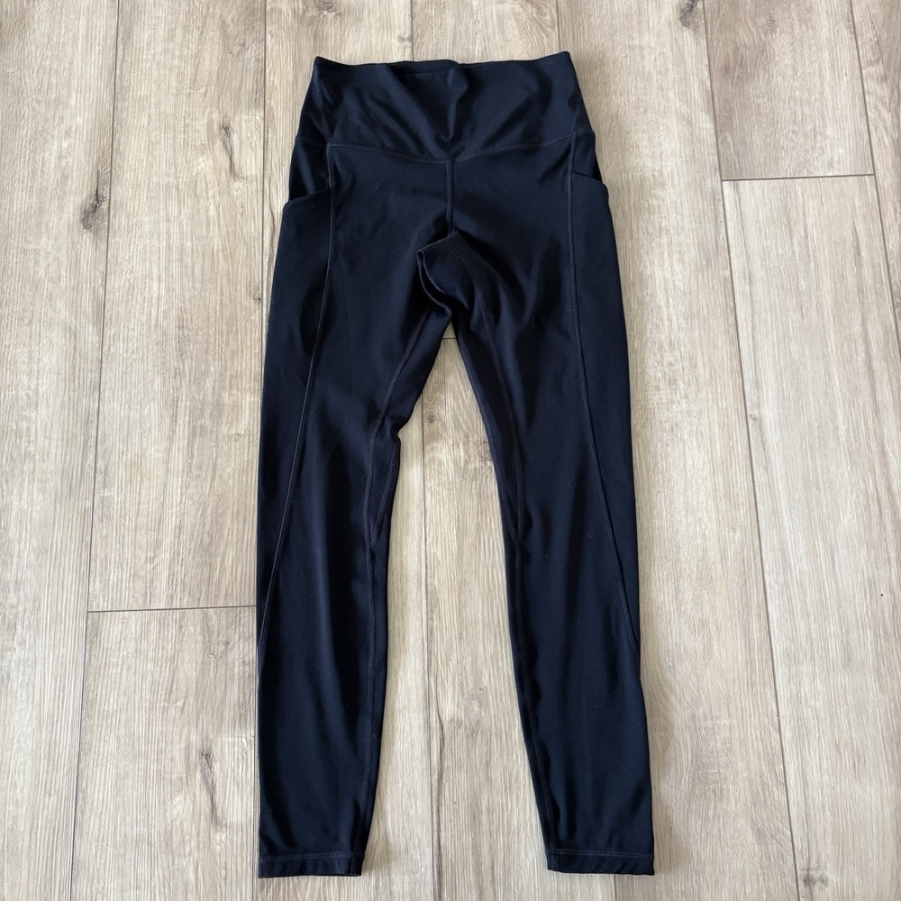 Quince Power-Up High-Rise Training Pocket Leggings Black Medium Yoga Workout M